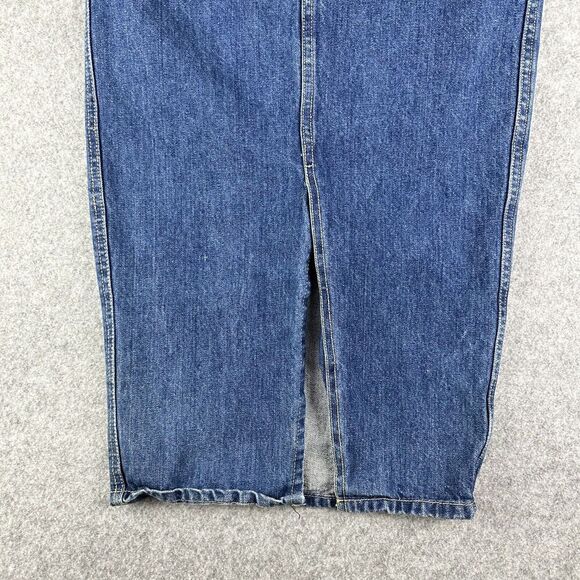 Vintage Cherokee Denim Maxi Skirt Size 5 Bareback 60s 70s Talon 42 USA Made - Picture 6 of 16